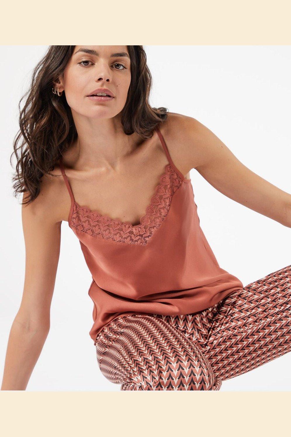 ETAM - גופיית סאטן JADE אפרסק - MASHBIR//365