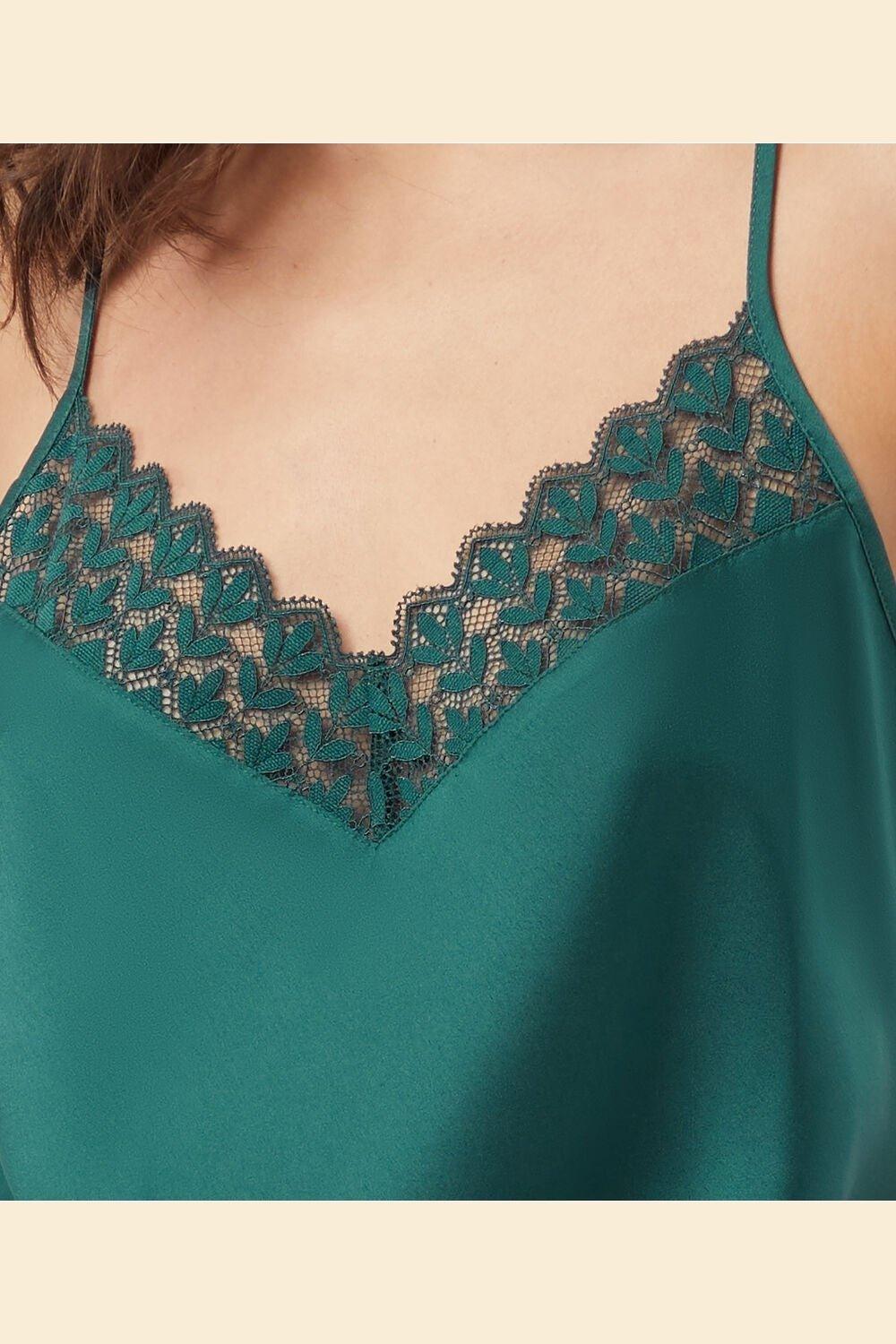 ETAM - גופיית סאטן JADE ירוקה - MASHBIR//365