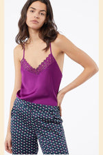 ETAM - גופיית סאטן JADE סגולה - MASHBIR//365