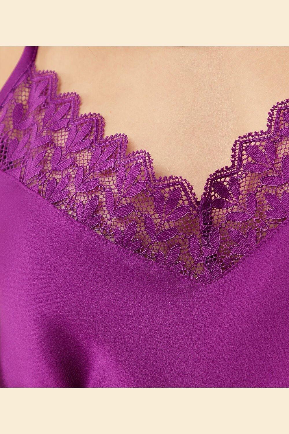 ETAM - גופיית סאטן JADE סגולה - MASHBIR//365