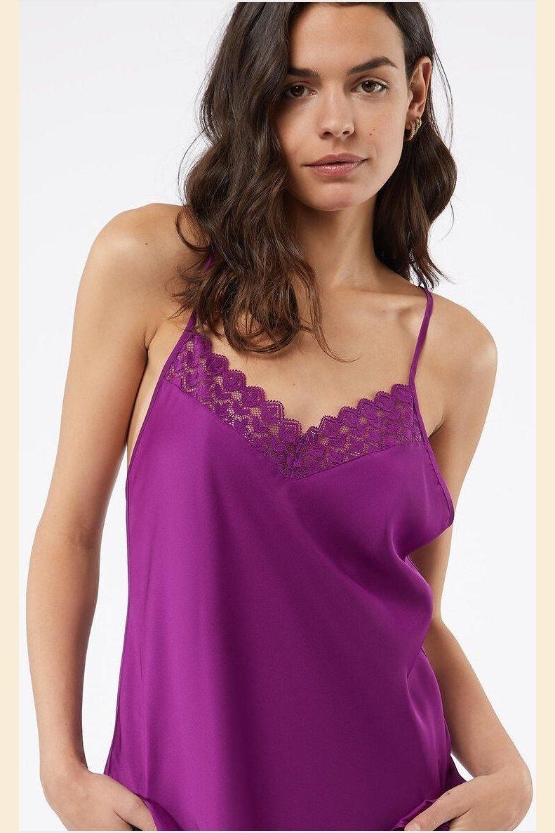 ETAM - גופיית סאטן JADE סגולה - MASHBIR//365