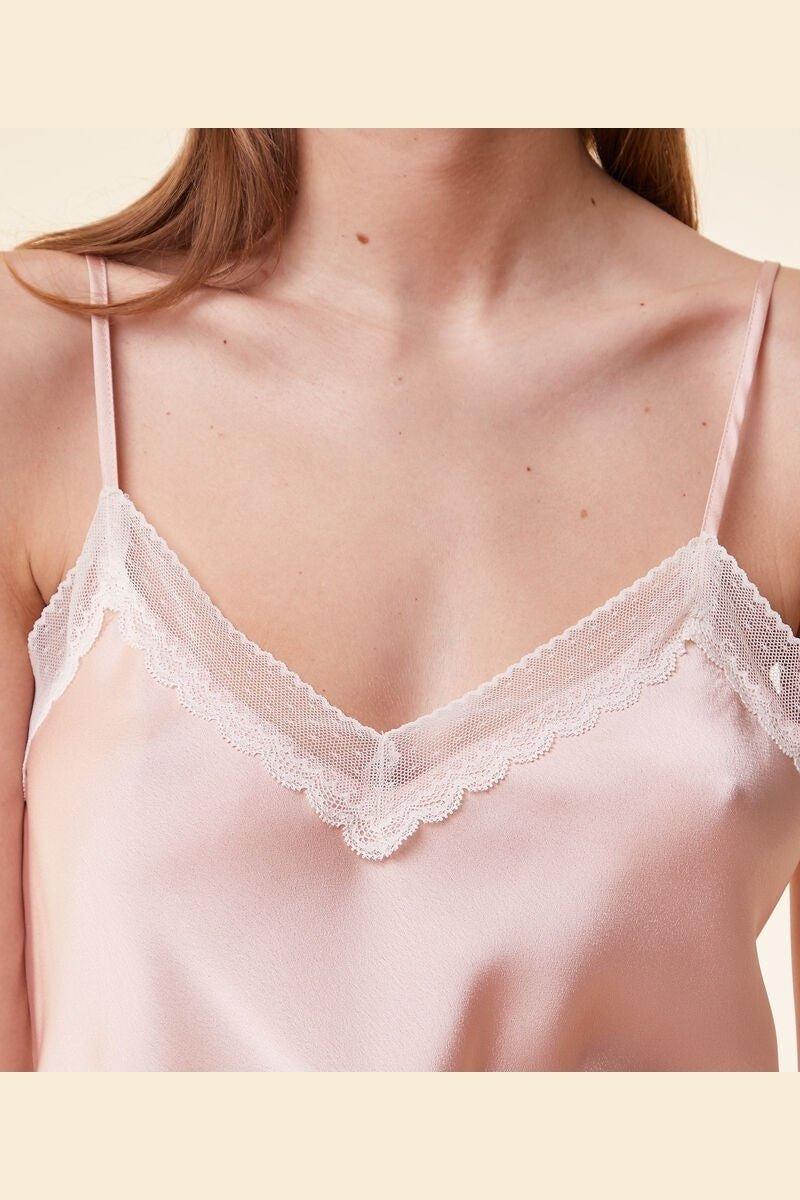 ETAM - גופיית סאטן LANETH ורוד בהיר - MASHBIR//365