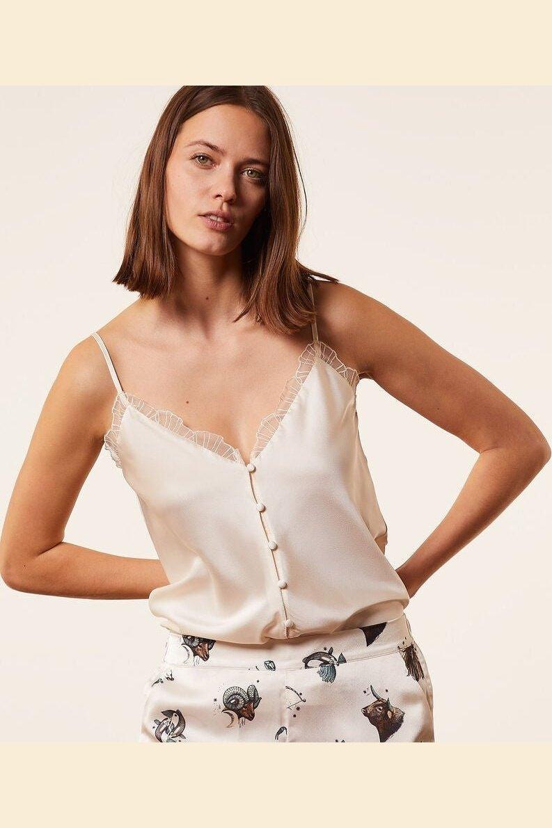 ETAM - גופיית סאטן OMBRELLE קרם - MASHBIR//365