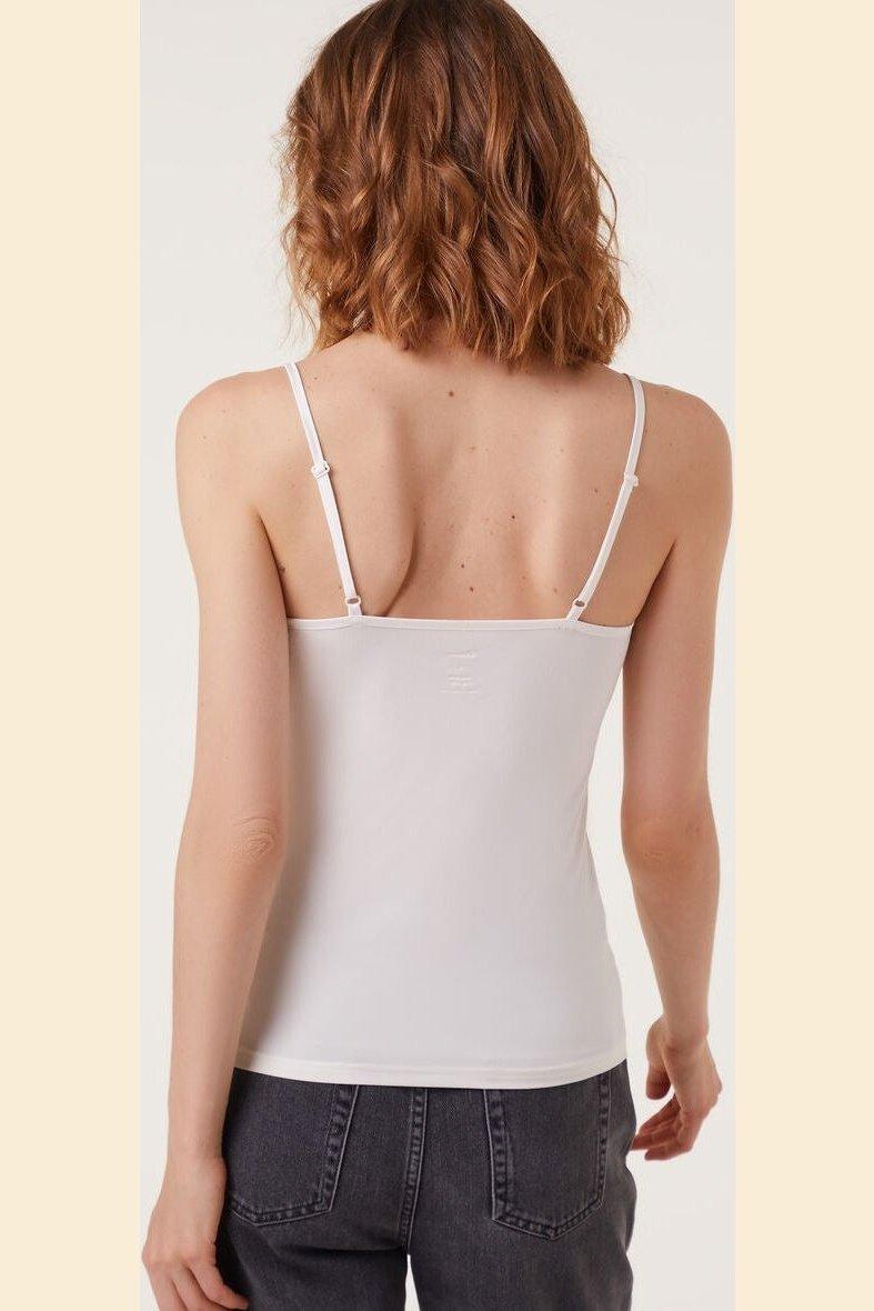 ETAM - גופיית ספגטי תרמית WARM ME UP קרם - MASHBIR//365