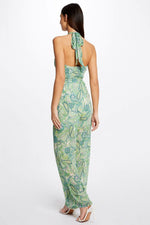 MORGAN - גופיית סטרפלס עם רצועות קשירה בצבע ירוק - MASHBIR//365