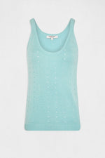 MORGAN - גופיית סריג בצבע תכלת - MASHBIR//365