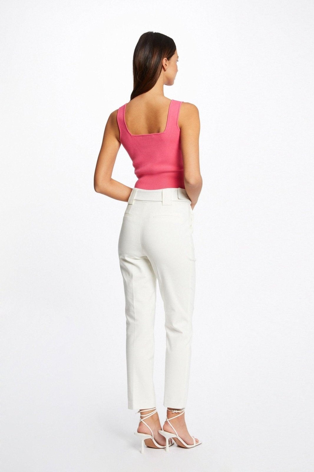 MORGAN - גופיית סריג בצבע ורוד - MASHBIR//365