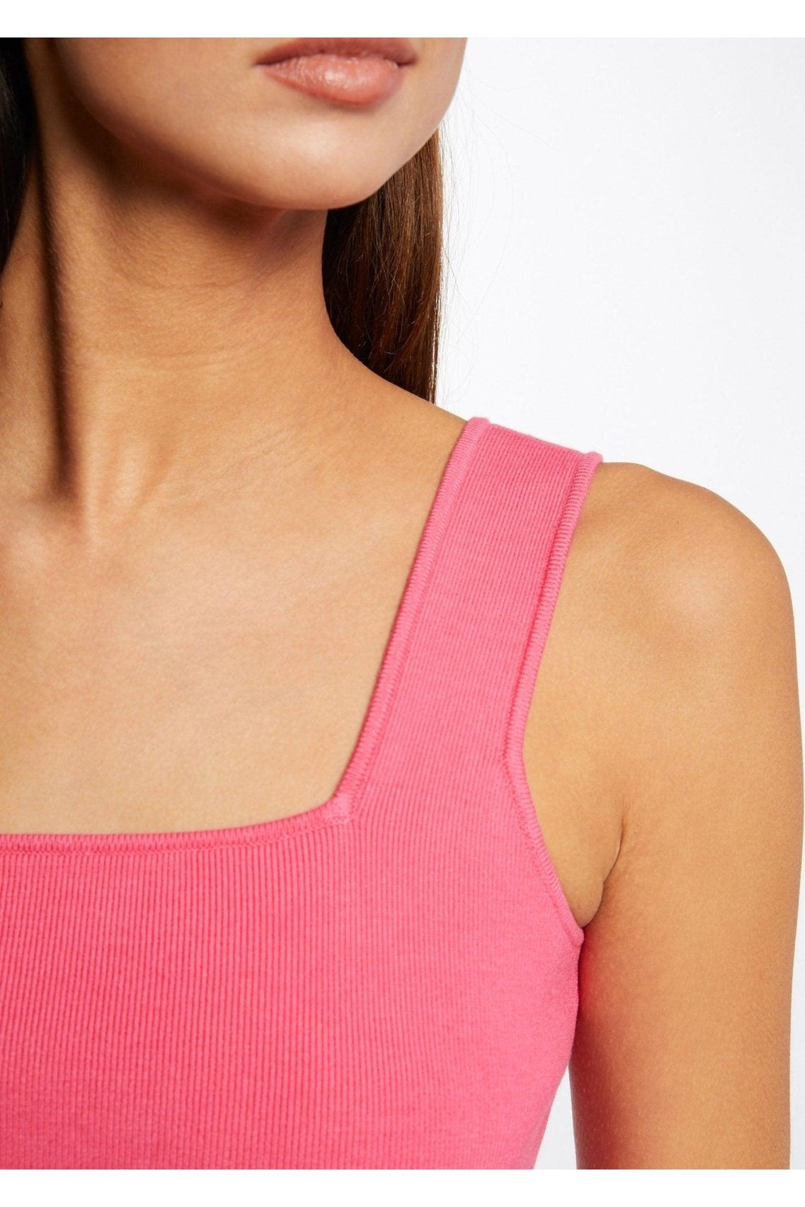 MORGAN - גופיית סריג בצבע ורוד - MASHBIR//365