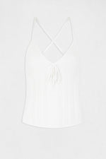 MORGAN - גופיית סריג לנשים בצבע OFF WHITE - MASHBIR//365