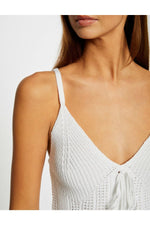 MORGAN - גופיית סריג לנשים בצבע OFF WHITE - MASHBIR//365