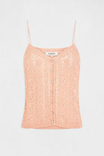 MORGAN - גופיית סריג עם כפתורים בצבע ורוד - MASHBIR//365