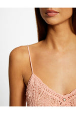 MORGAN - גופיית סריג עם כפתורים בצבע ורוד - MASHBIR//365