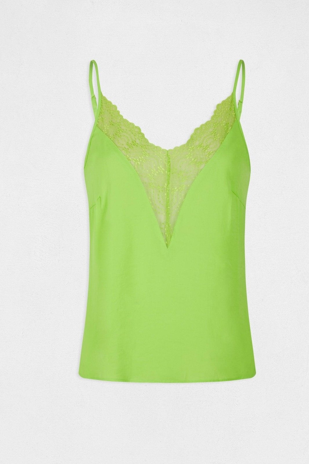 MORGAN - גופיית תחרה בצבע ירוק - MASHBIR//365