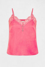 MORGAN - גופיית תחרה בצבע ורוד - MASHBIR//365