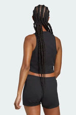 ADIDAS - גופית קרופ לנשים W LNG RIB TANK בצבע שחור - MASHBIR//365