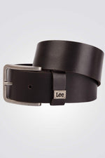 LEE - חגורת DARK BROWN עם לוגו קטן - MASHBIR//365