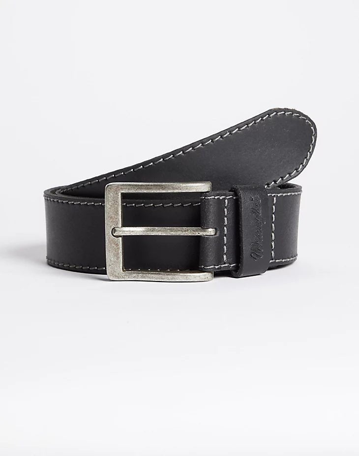 WRANGLER - חגורת עור שחורה - MASHBIR//365