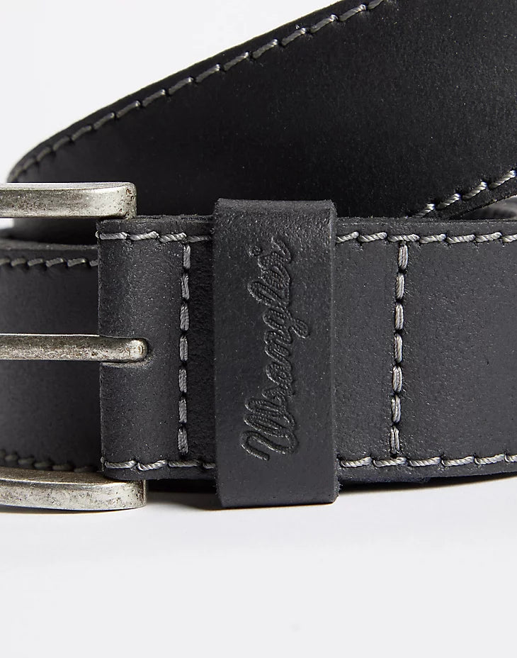 WRANGLER - חגורת עור שחורה - MASHBIR//365