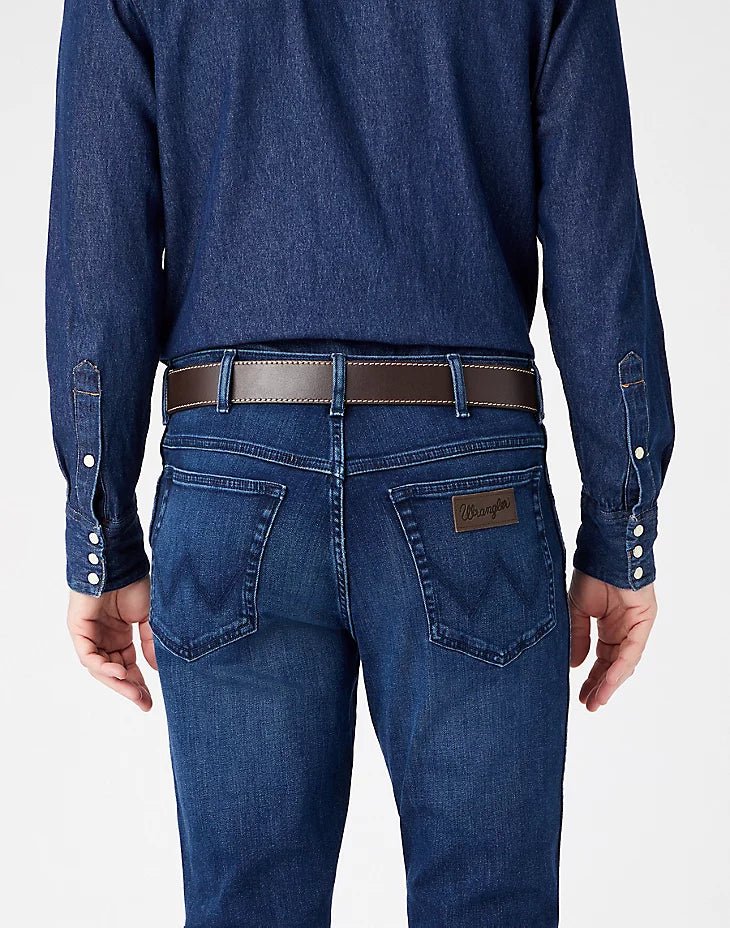 WRANGLER - חגורת עור חומה - MASHBIR//365