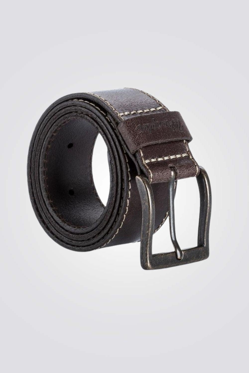 WRANGLER - חגורת עור חומה - MASHBIR//365