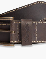 WRANGLER - חגורת עור חומה - MASHBIR//365