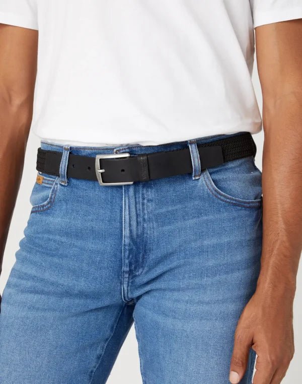 WRANGLER - חגורת WEBBING BELT שחורה - MASHBIR//365