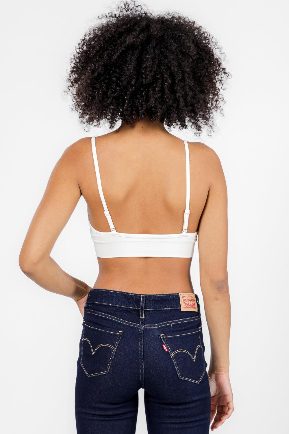 DELTA - גוזיית סימלס ללא ריפוד בצבע לבן - MASHBIR//365