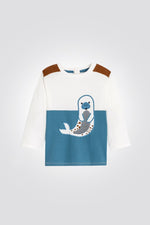 OBAIBI - טי שירט תינוקות שרוול ארוך עם הדפס כלב ים בתכלת - MASHBIR//365