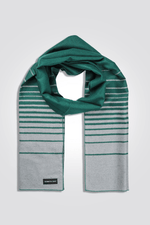 KENNETH COLE - צעיף פסים לגבר בצבע ירוק ואפור - MASHBIR//365