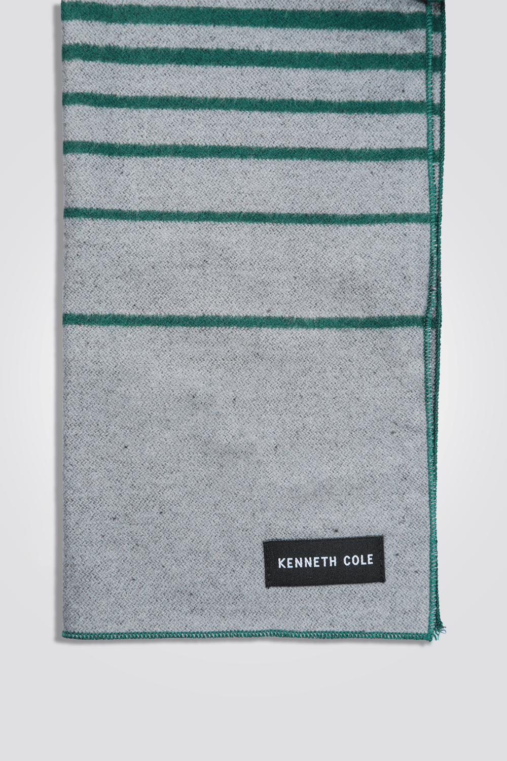 KENNETH COLE - צעיף פסים לגבר בצבע ירוק ואפור - MASHBIR//365