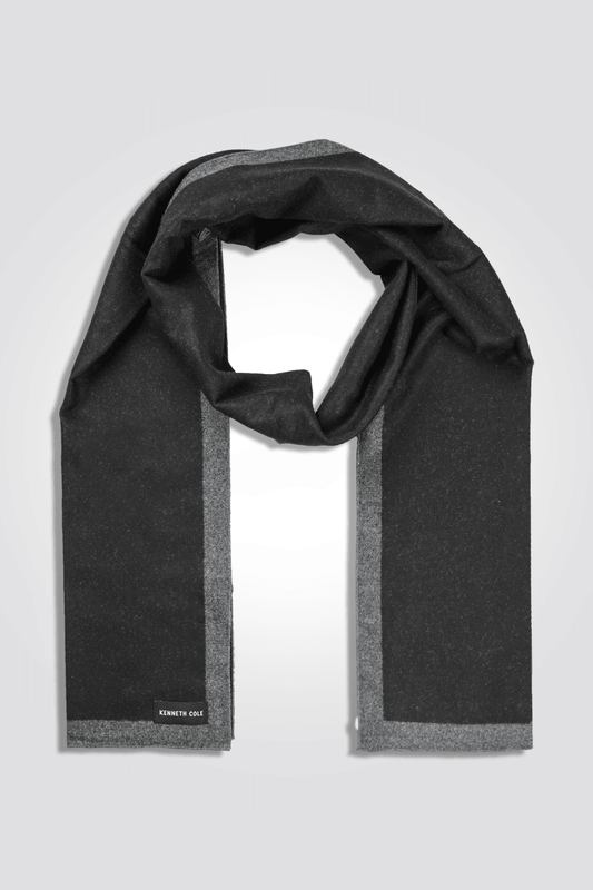 KENNETH COLE - צעיף לגבר בצבע אפור ושחור - MASHBIR//365