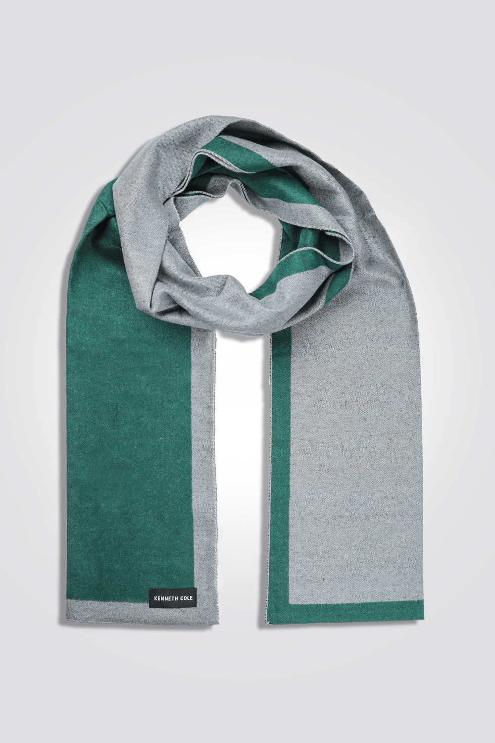 KENNETH COLE - צעיף לגבר בצבע ירוק ואפור - MASHBIR//365
