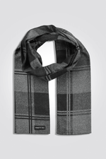 KENNETH COLE - צעיף משובץ בצבע אפור כהה - MASHBIR//365