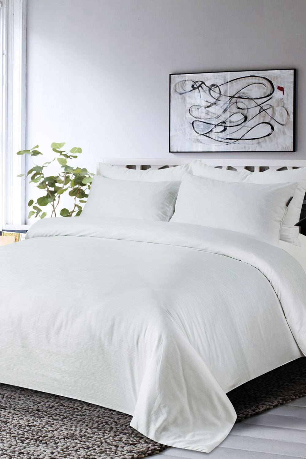 KENNETH COLE - ציפה זוגית כותנה סאטן SQUARE PLEATS - MASHBIR//365