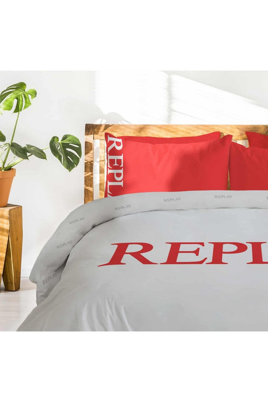 REPLAY - ציפית כותנה דגם Red Logo גוון אדום - MASHBIR//365