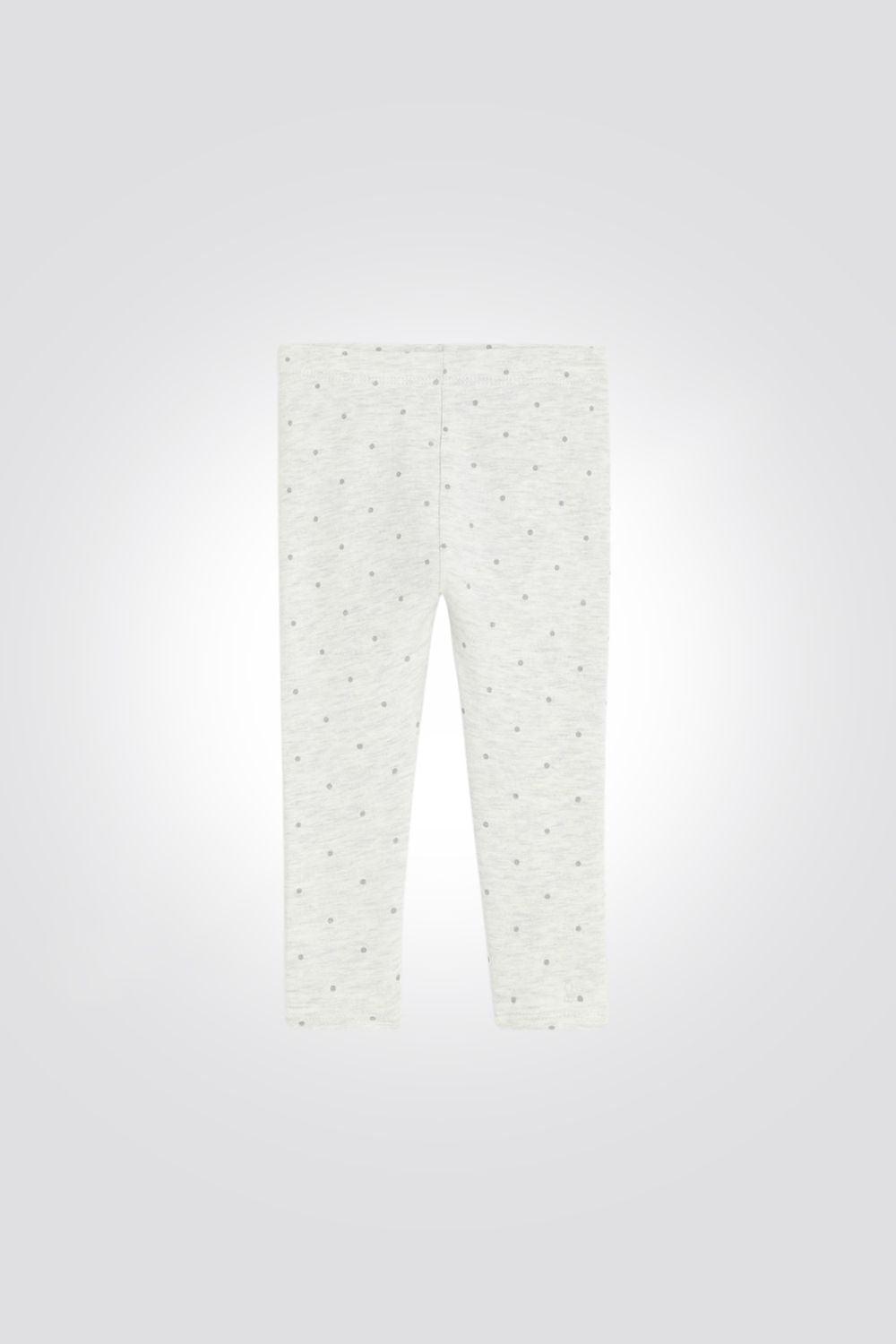 OBAIBI - טייץ אפור בהיר עם הדפס נקודות לתינוקות בנות - MASHBIR//365