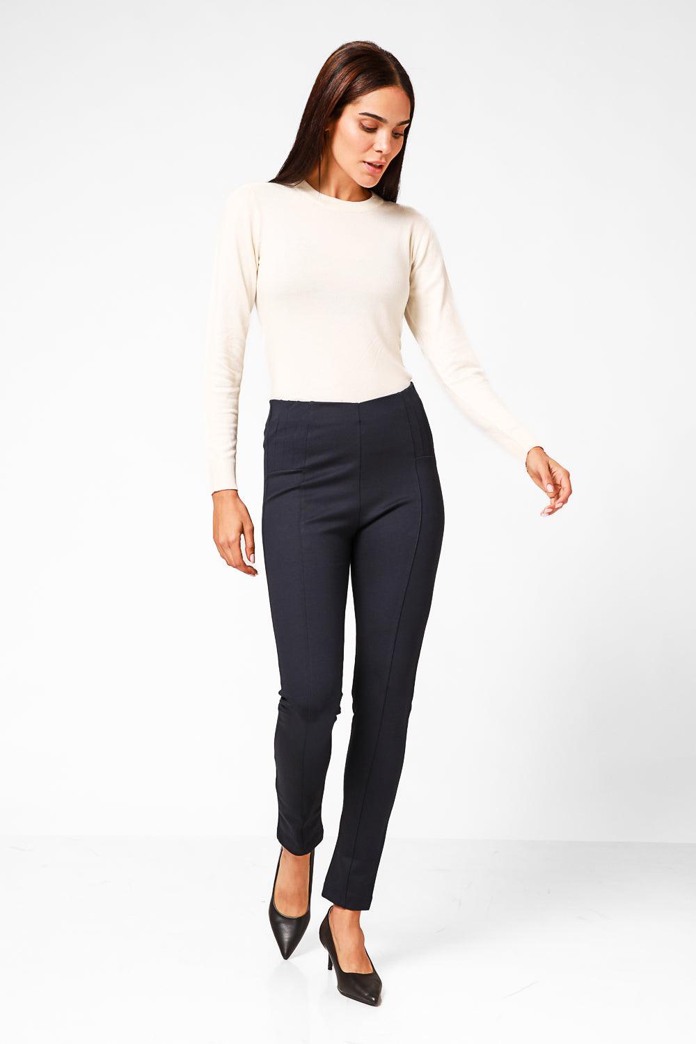 KENNETH COLE - טייץ אלגנטי תיפורים בולטים בצבע נייבי - MASHBIR//365