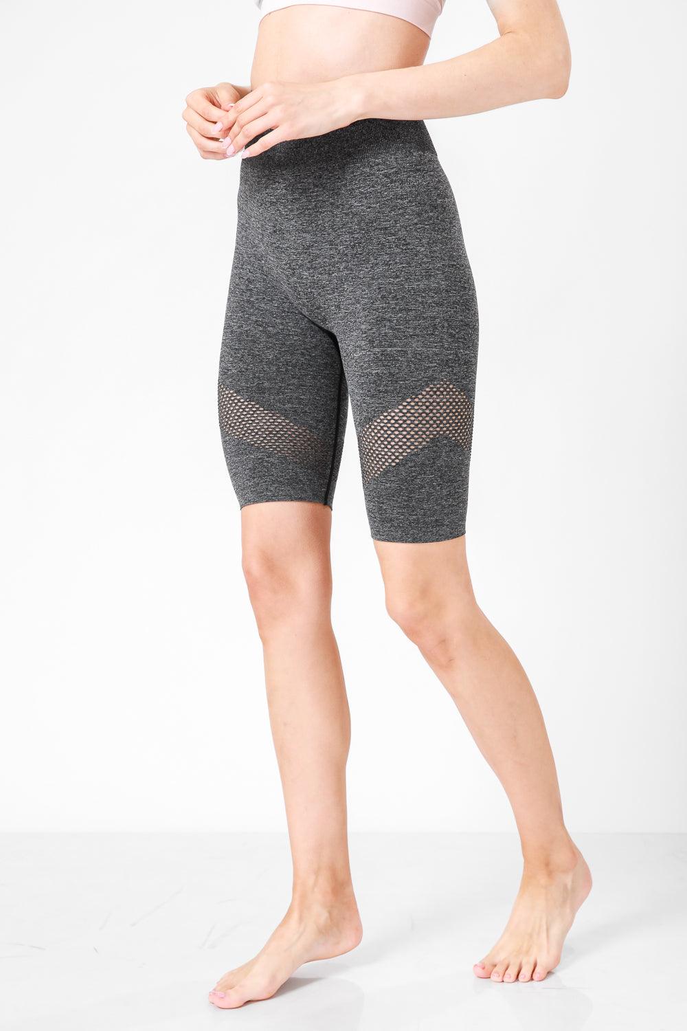 KENNETH COLE - טייץ אורך ברך שילוב רשת אפור כהה - MASHBIR//365