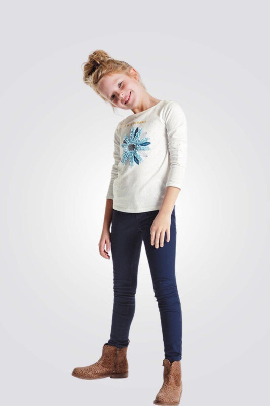 OKAIDI - טייץ ג'ינס לילדות בצבע כחול - MASHBIR//365