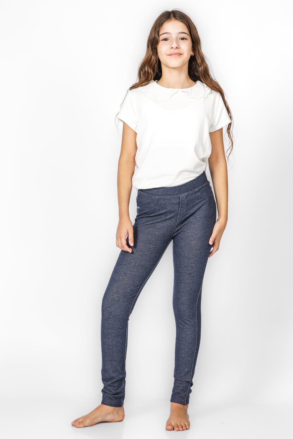 OKAIDI - טייץ ג'ינס לילדות בצבע כחול - MASHBIR//365