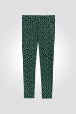 OKAIDI - טייץ ילדות הדפס פרחים צבעונים על ירוק - MASHBIR//365