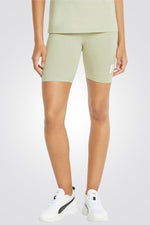 PUMA - טייץ קצר Essentials Logo בצבע ירוק - MASHBIR//365