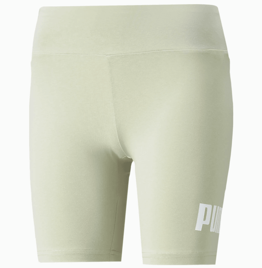 PUMA - טייץ קצר Essentials Logo בצבע ירוק - MASHBIR//365