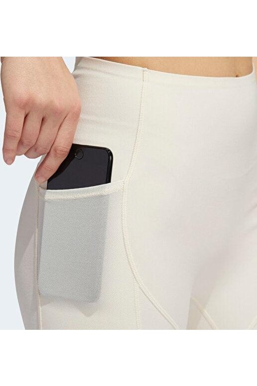 ADIDAS - טייץ קצר YOGA 4 ELEMENTS STUDIO POCKET בצבע בז' - MASHBIR//365