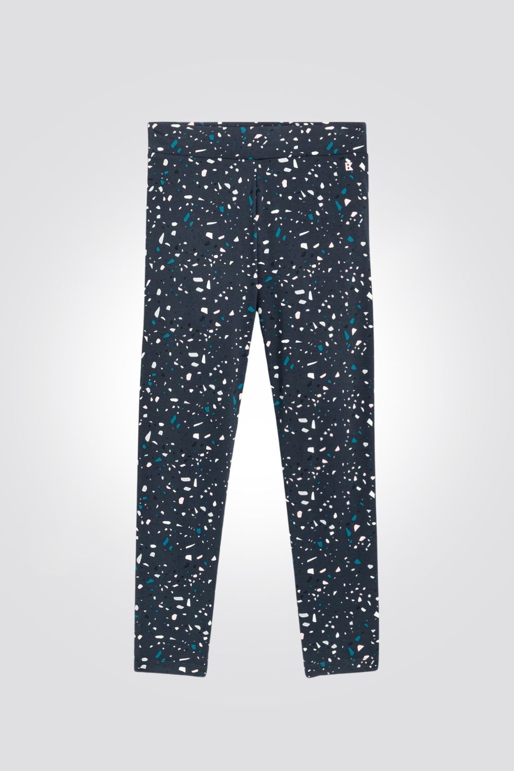 OKAIDI - טייץ לילדות אפור כהה עם השפרצות צבע בלבן וטורקיז - MASHBIR//365