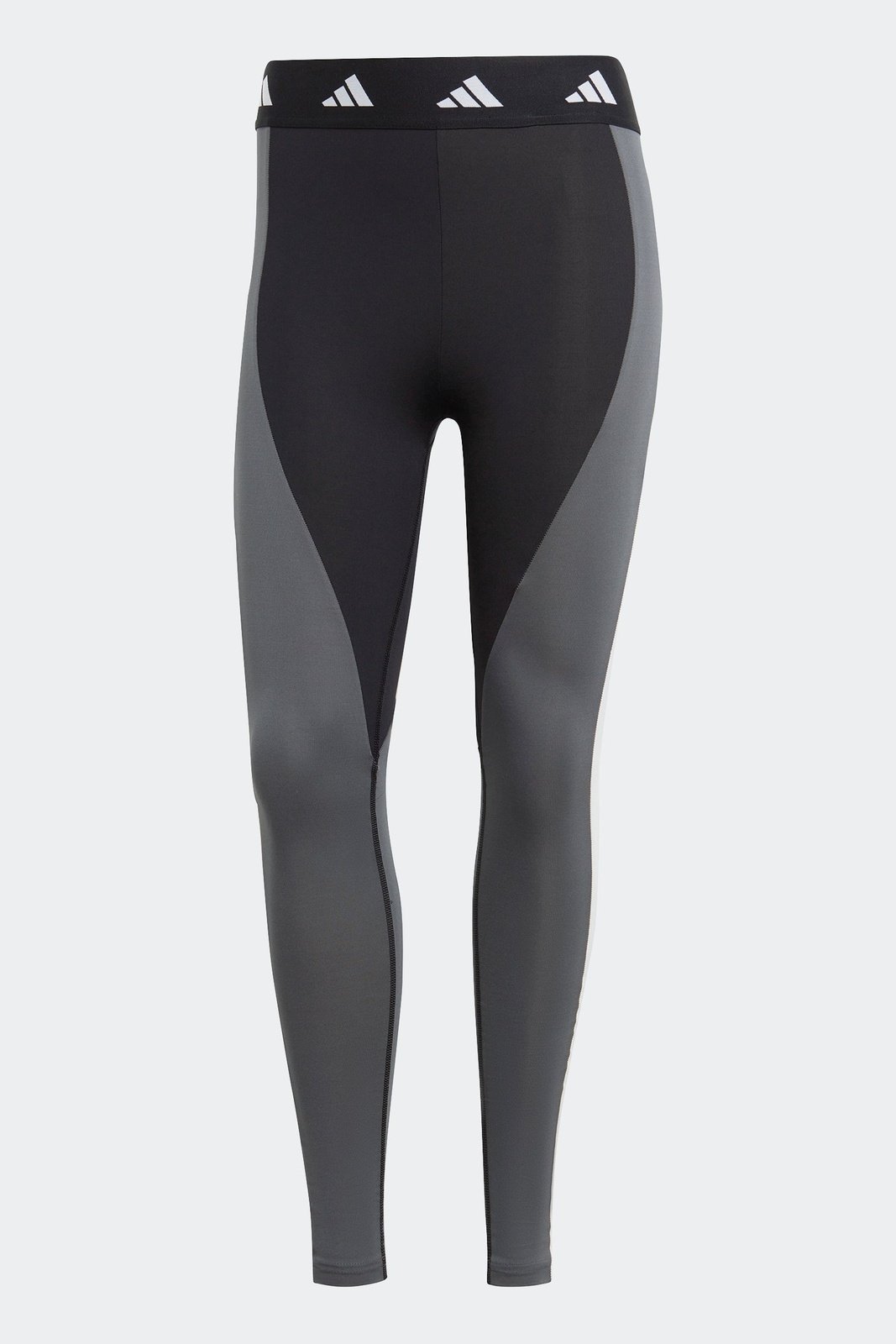 ADIDAS - טייץ TECHFIT COLORBLOCK 7/8 בגווני אפור לבן שחור - MASHBIR//365