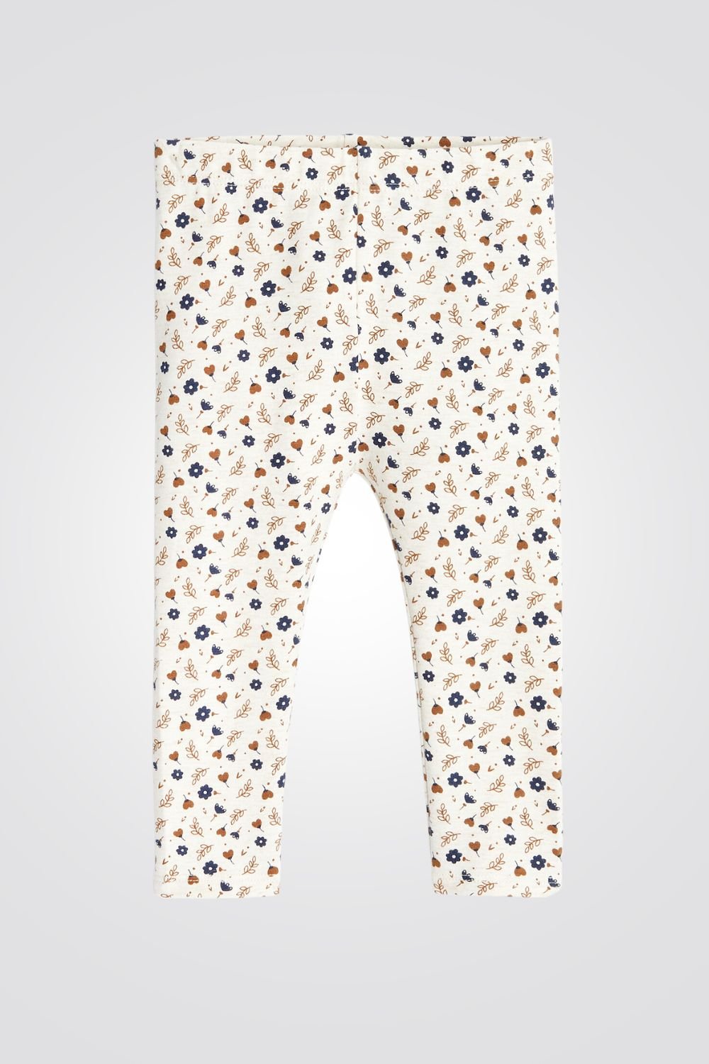 OBAIBI - טייץ תינוקות בז עם הדפס פרחים קטן - MASHBIR//365