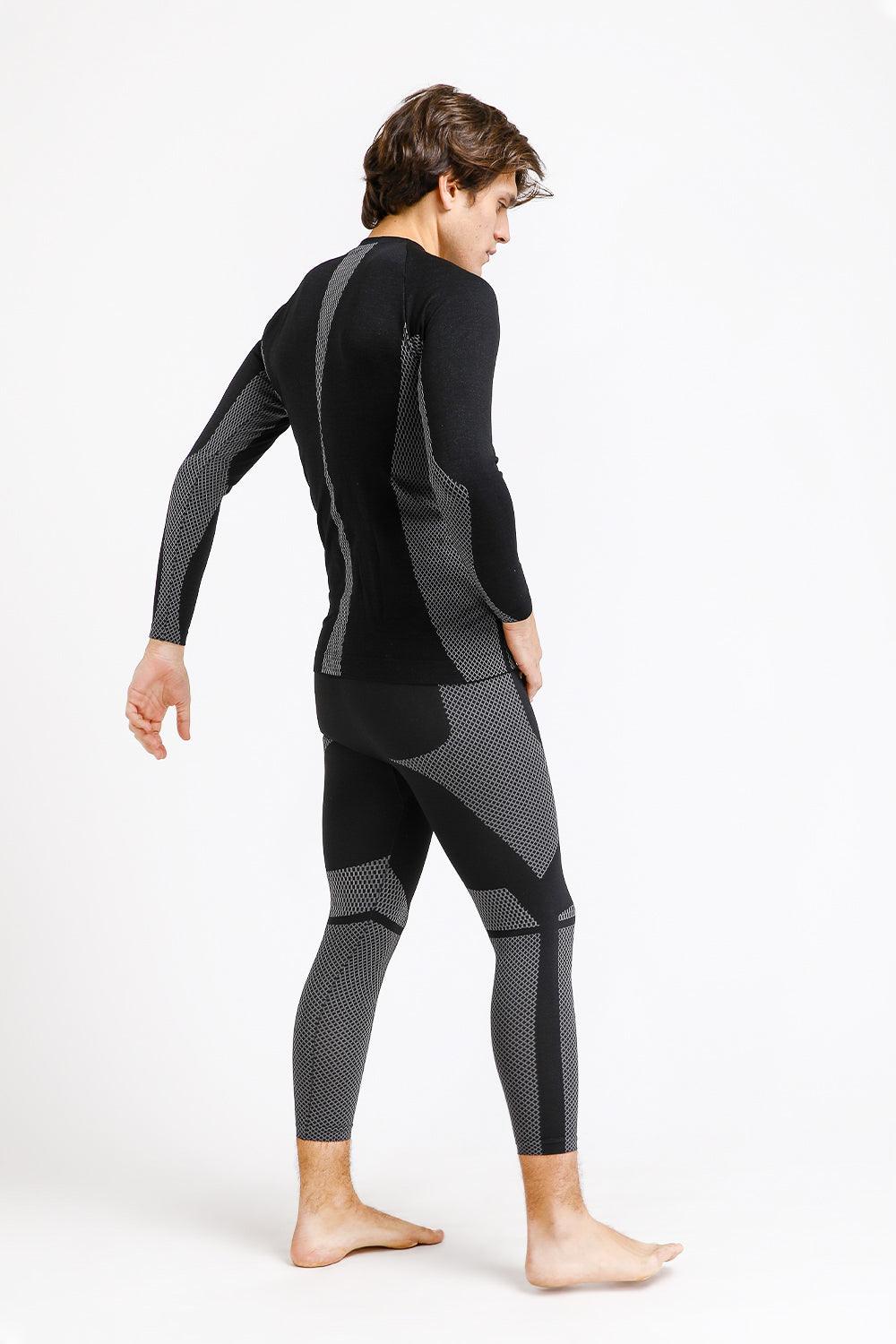 COOL 32 - טייץ תרמי לגברים דרגה 4 בצבע שחור-אפור - MASHBIR//365