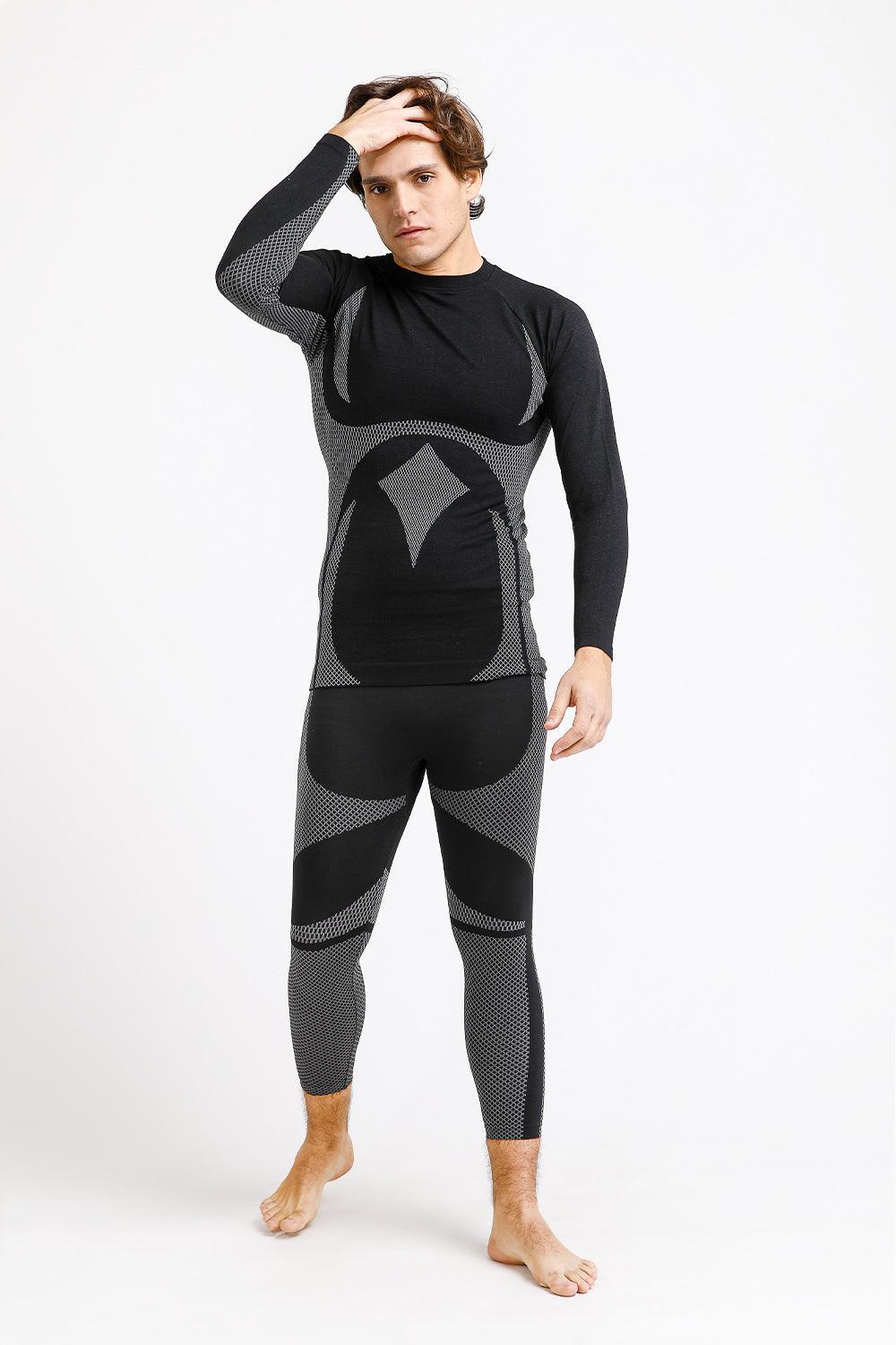 COOL 32 - טייץ תרמי לגברים דרגה 4 בצבע שחור-אפור - MASHBIR//365