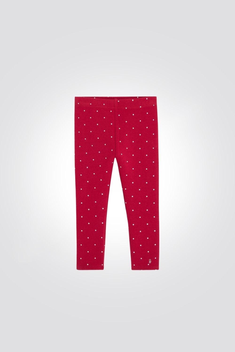 OBAIBI - טייץ ורוד עם הדפס נקודות לתינוקות בנות - MASHBIR//365